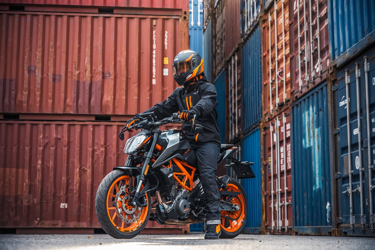 Rider on KTM 390 Duke