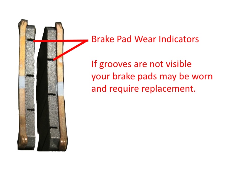 Brake pad wear indicators