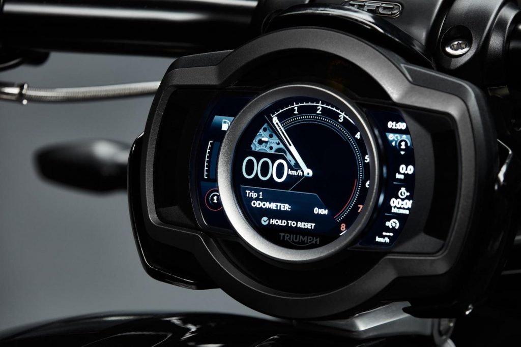 triumph digital motorcycle dash