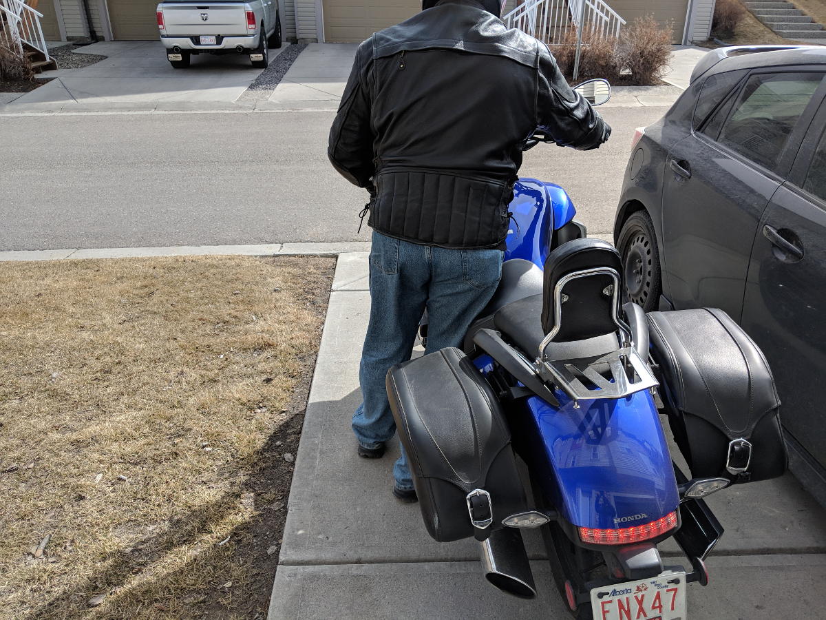 Holding & walking a motorcycle