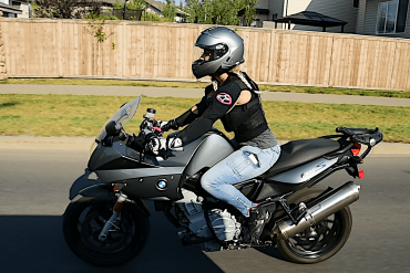 Jennifer Angelina riding around town